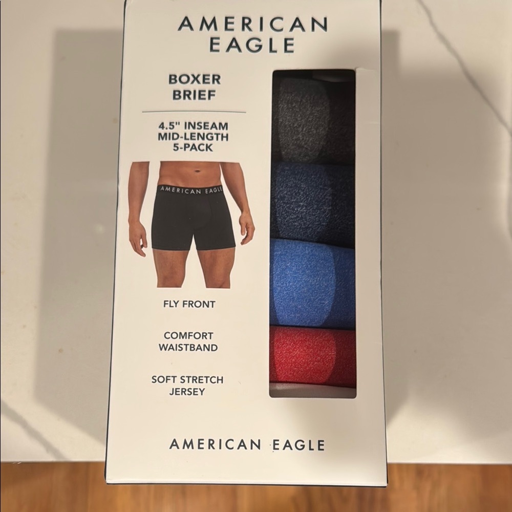 American Eagle Outfitters Gray and Blue Boxer Briefs Super Soft Comfort